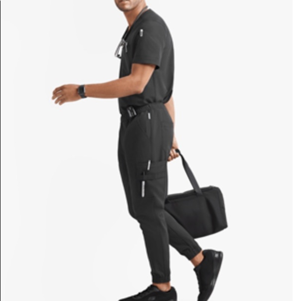 Black Movement Scrubs top and bottom